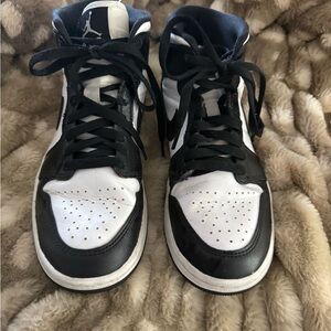 Nike Mid Dunks - Black and White Sneakers - woman’s size 7.5